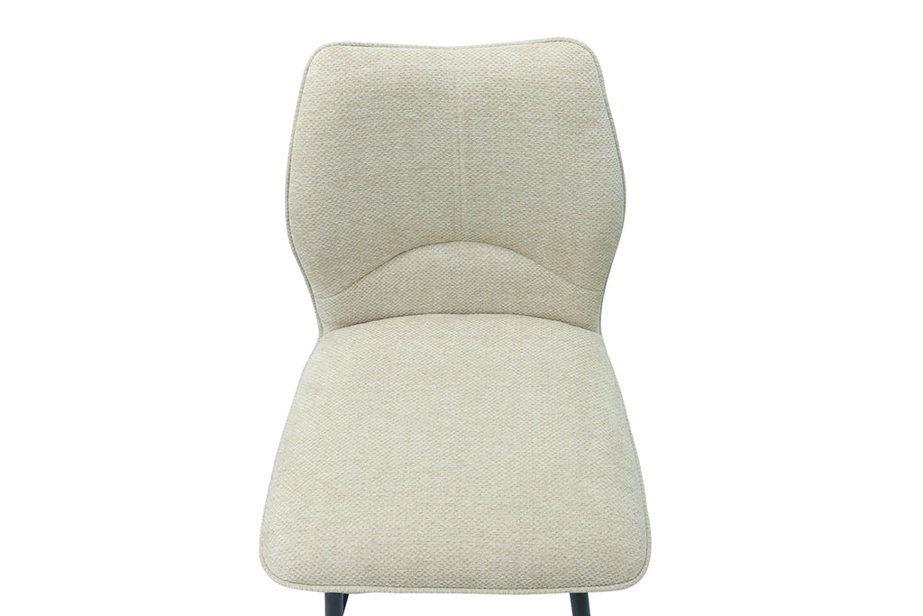 Chaise de comptoir Lara Tissu pivotante Écru