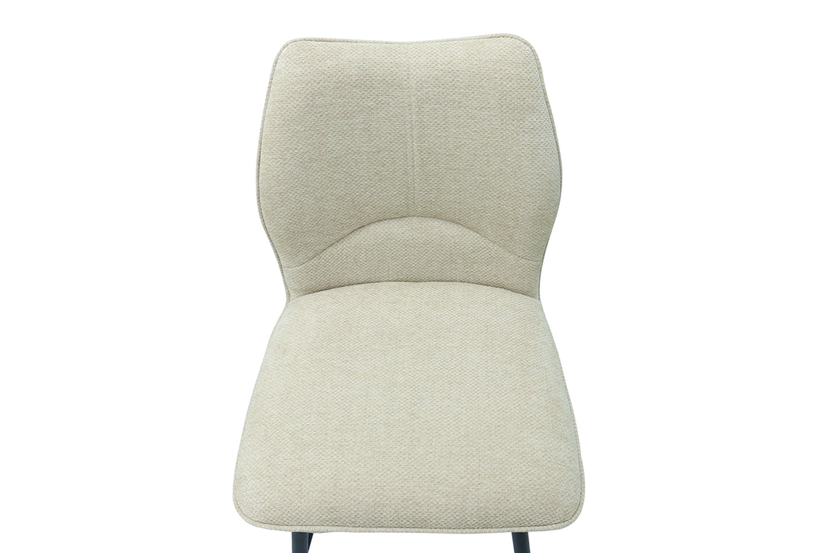 Chaise de comptoir Lara Tissu pivotante Écru