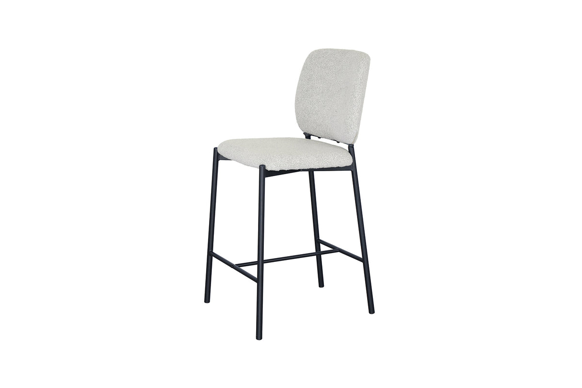 Chaise de comptoir Sophia Tissu Beige