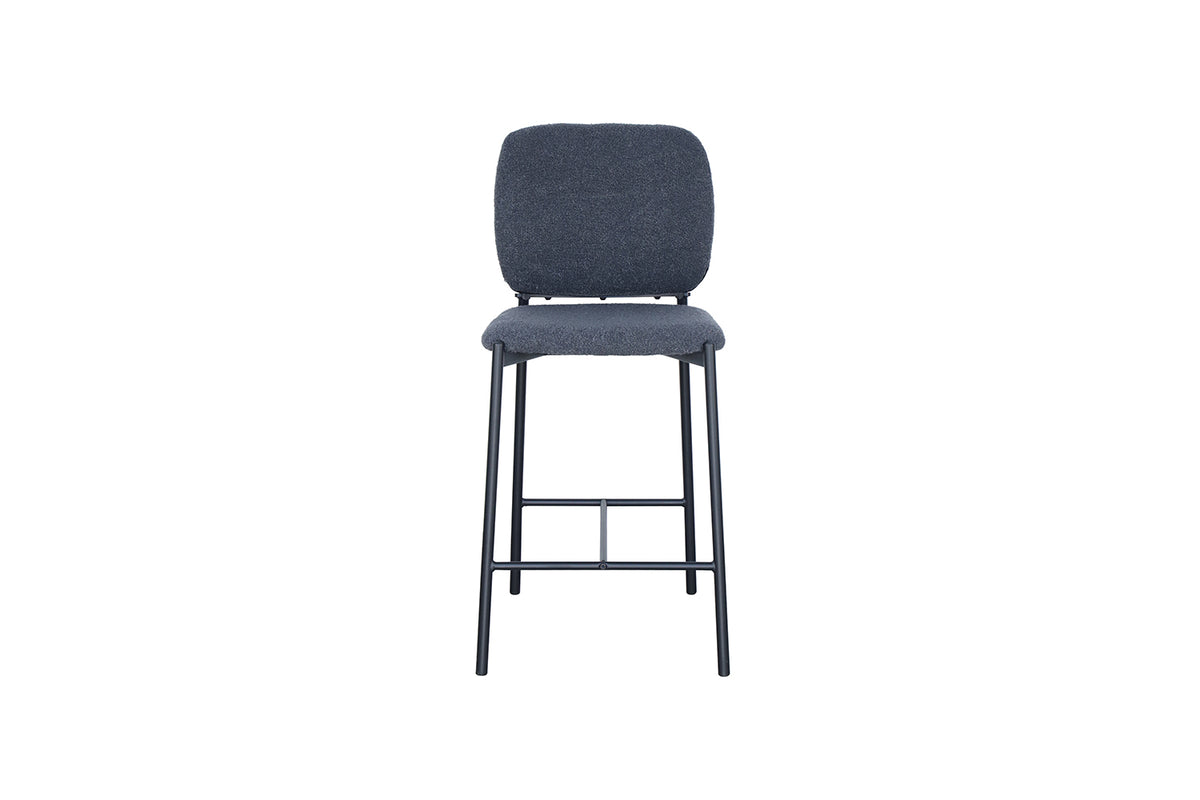 Chaise de comptoir Sophia Tissu Gris foncé