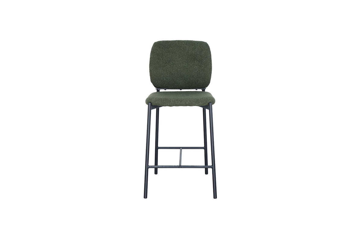 Chaise de comptoir Sophia Tissu Vert