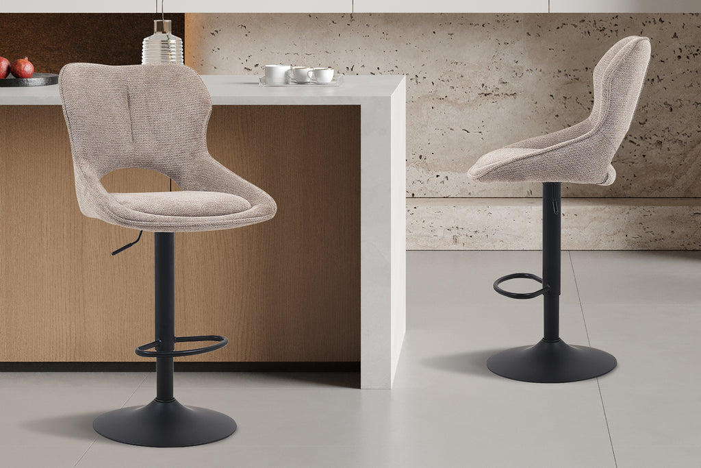 Chaise de bar Mori Tissu Poivre