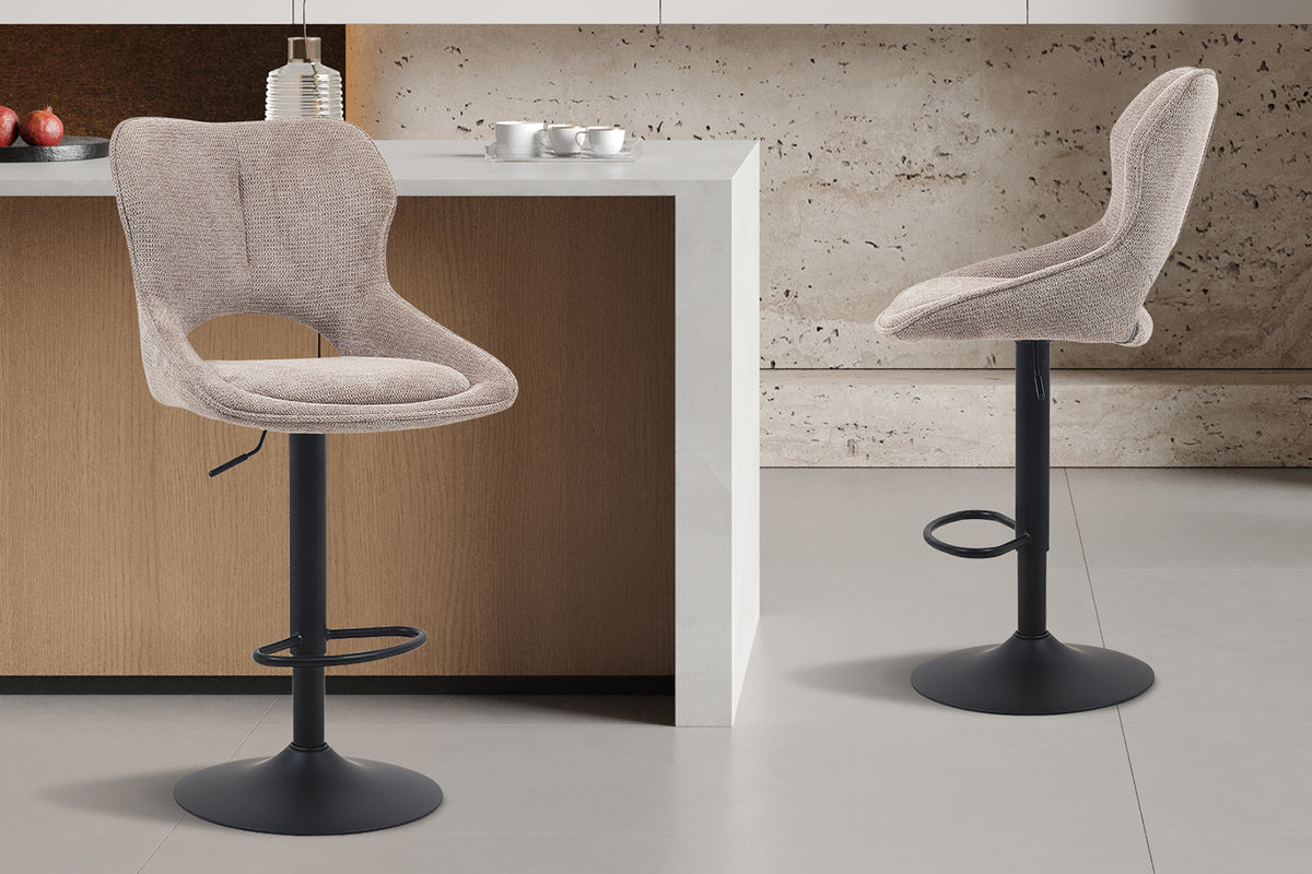 Chaise de bar Mori Tissu Poivre