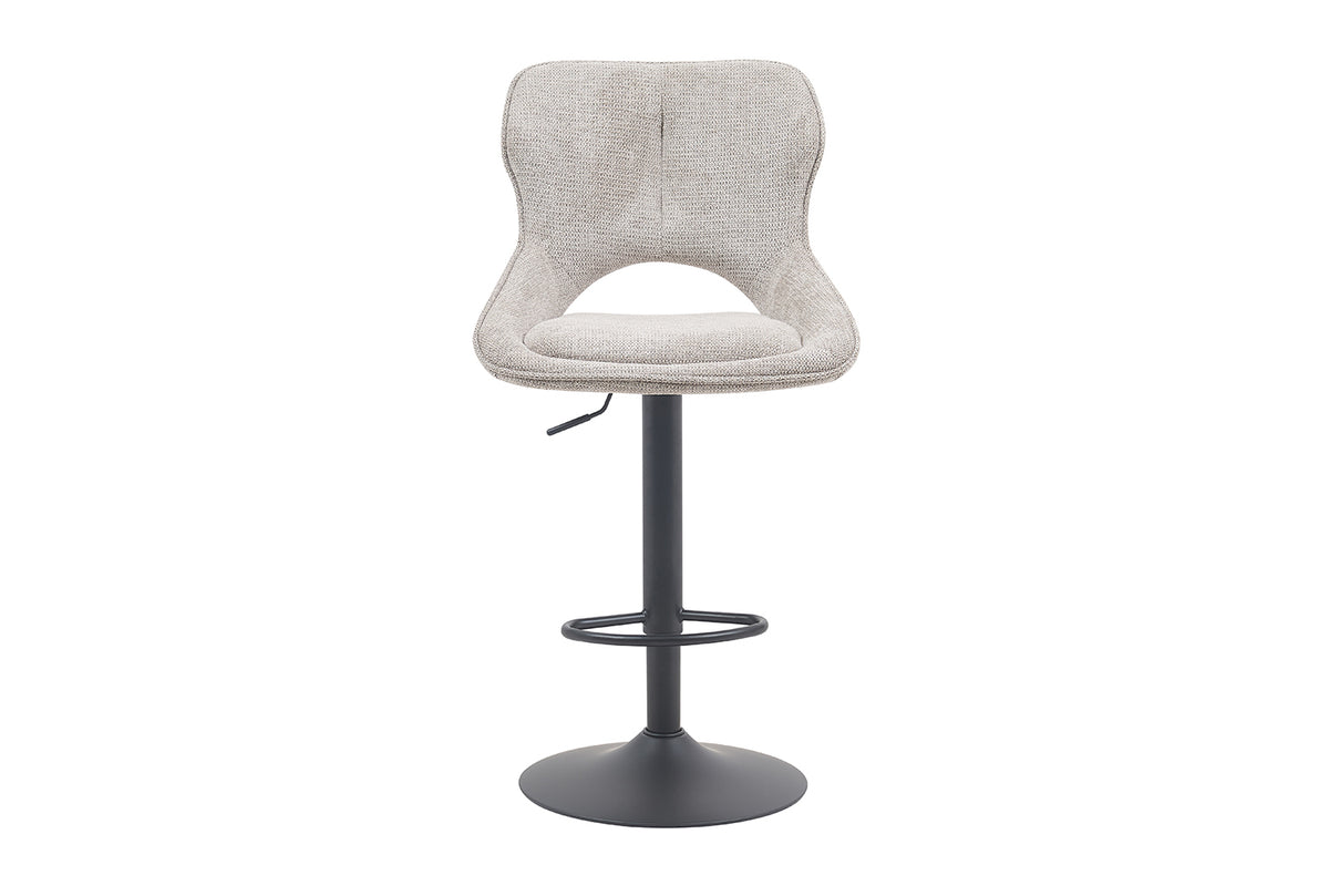 Chaise de bar Mori Tissu Gris clair