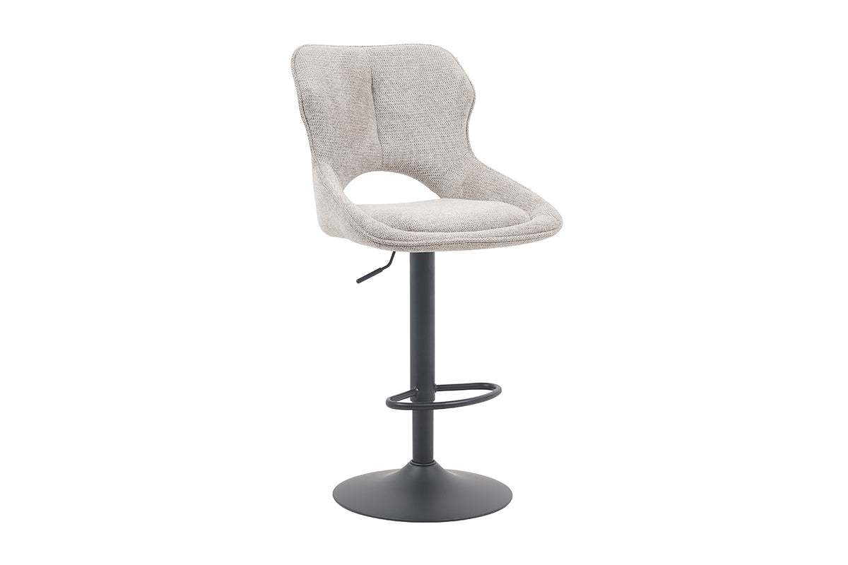 Chaise de bar Mori Tissu Gris clair