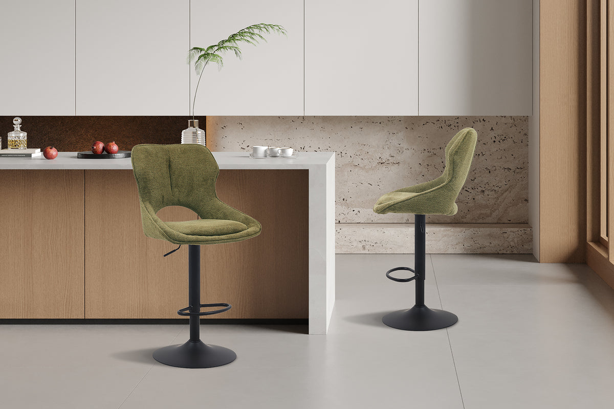 Chaise de bar Mori Tissu Vert