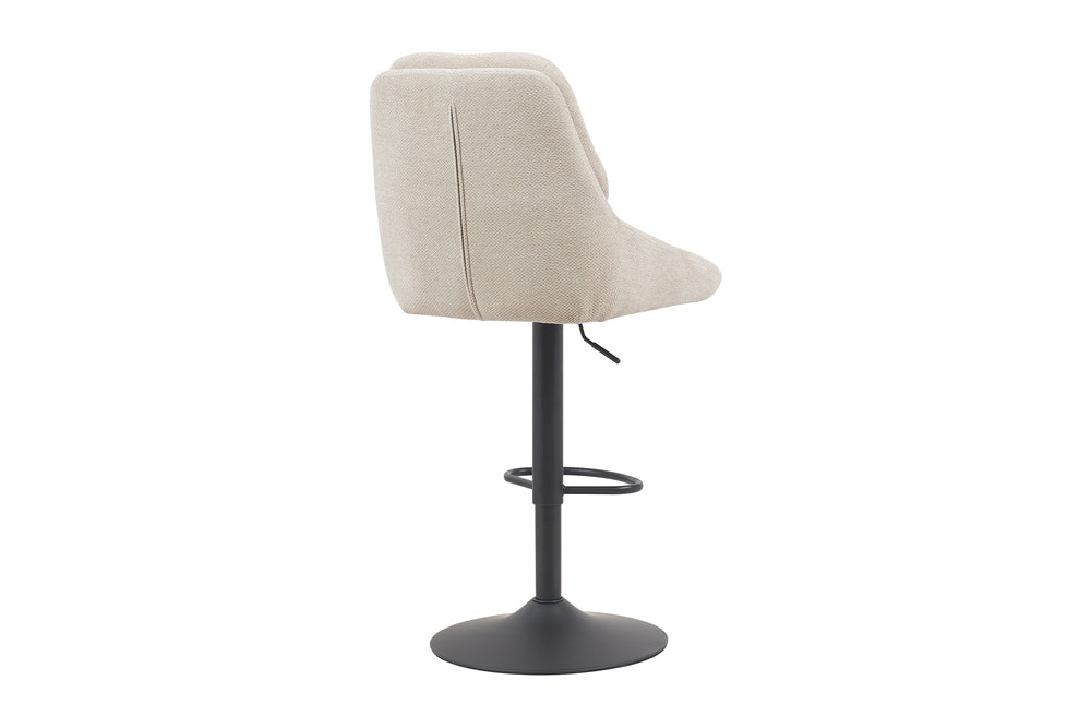 Chaise de bar Sabine Tissu pivotante Écru