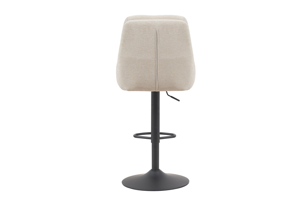 Chaise de bar Sabine Tissu pivotante Écru
