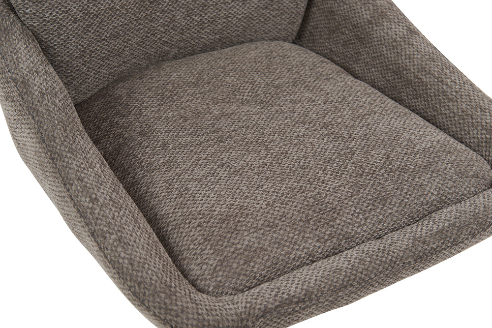 Chaise de bar Sabine Tissu pivotante Gris