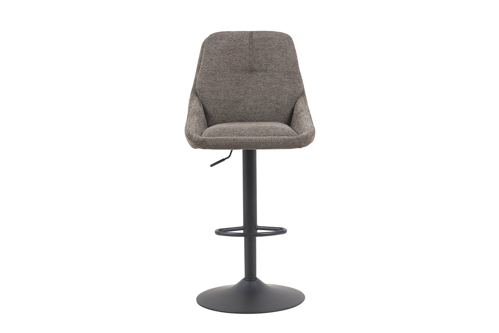 Chaise de bar Sabine Tissu pivotante Gris