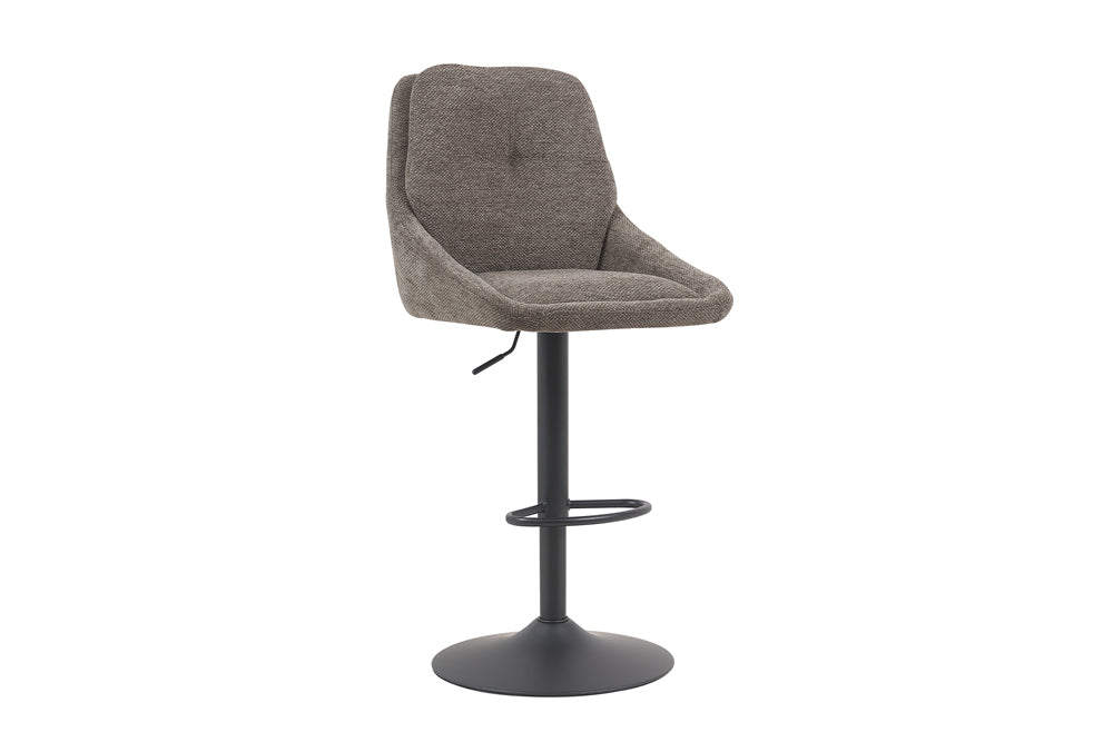 Chaise de bar Sabine Tissu pivotante Gris