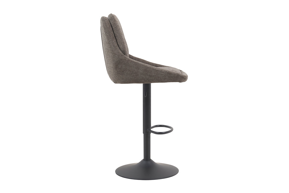 Chaise de bar Sabine Tissu pivotante Gris