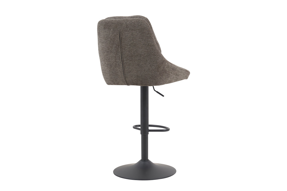 Chaise de bar Sabine Tissu pivotante Gris