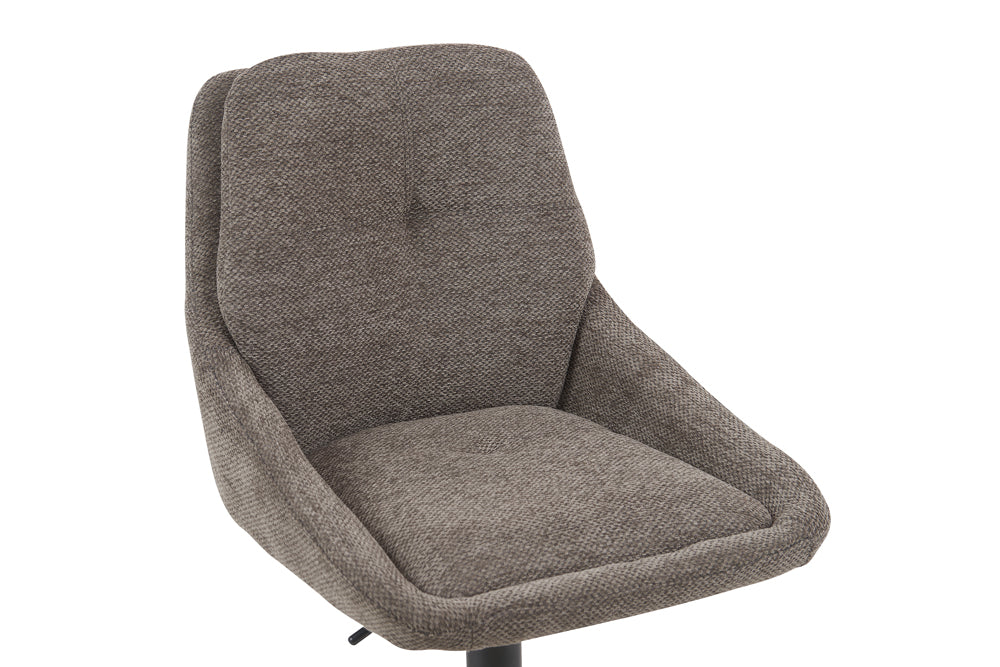 Chaise de bar Sabine Tissu pivotante Gris