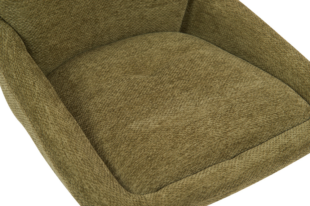 Chaise de bar Sabine Tissu pivotante Vert