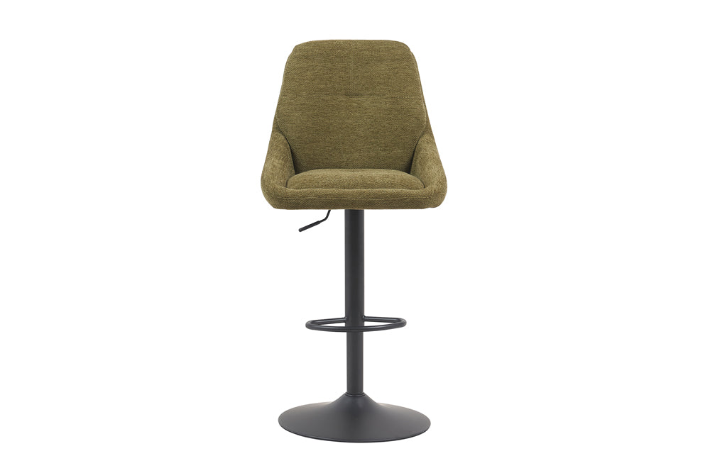 Chaise de bar Sabine Tissu pivotante Vert