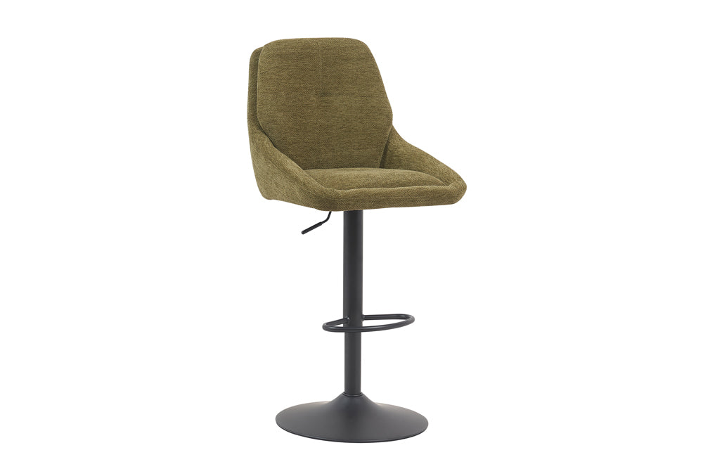 Chaise de bar Sabine Tissu pivotante Vert