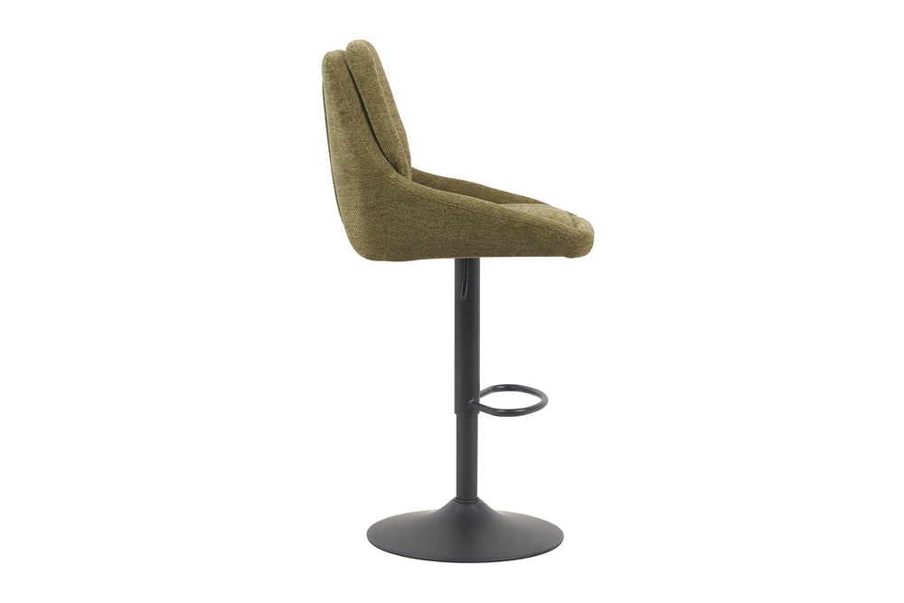 Chaise de bar Sabine Tissu pivotante Vert