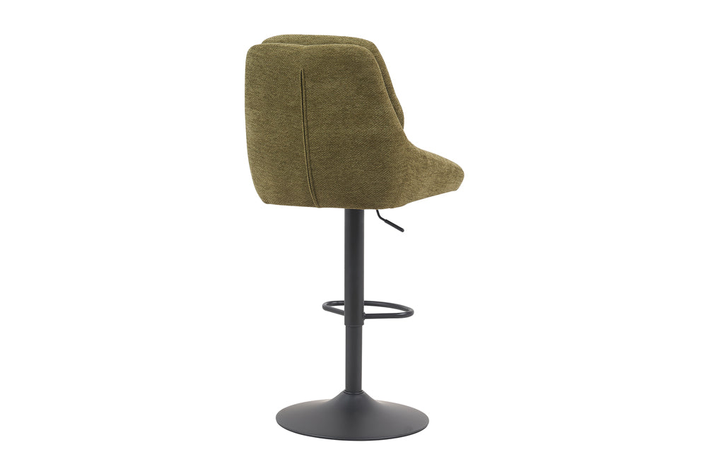 Chaise de bar Sabine Tissu pivotante Vert