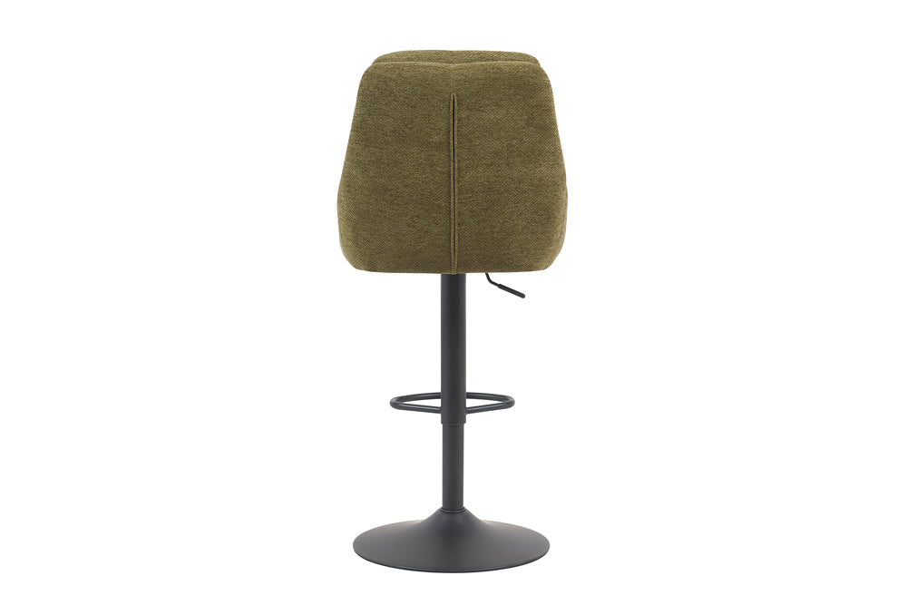 Chaise de bar Sabine Tissu pivotante Vert