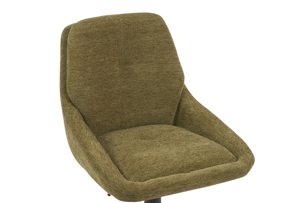 Chaise de bar Sabine Tissu pivotante Vert