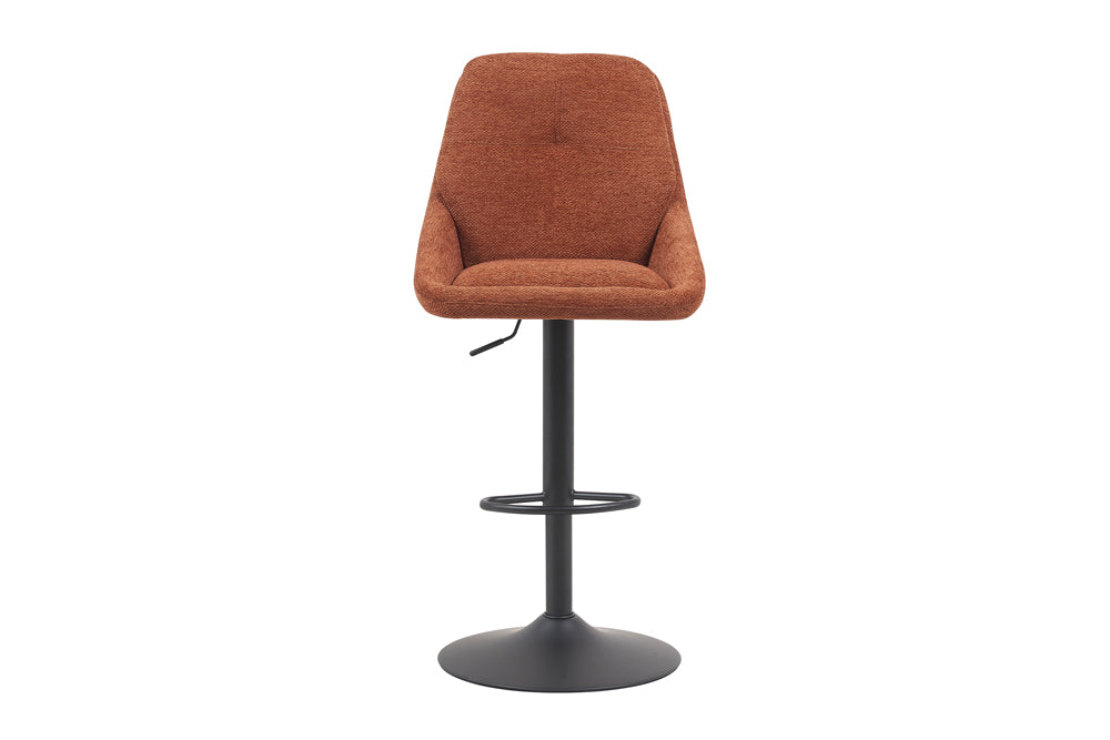 Chaise de bar Sabine Tissu pivotante Rouille