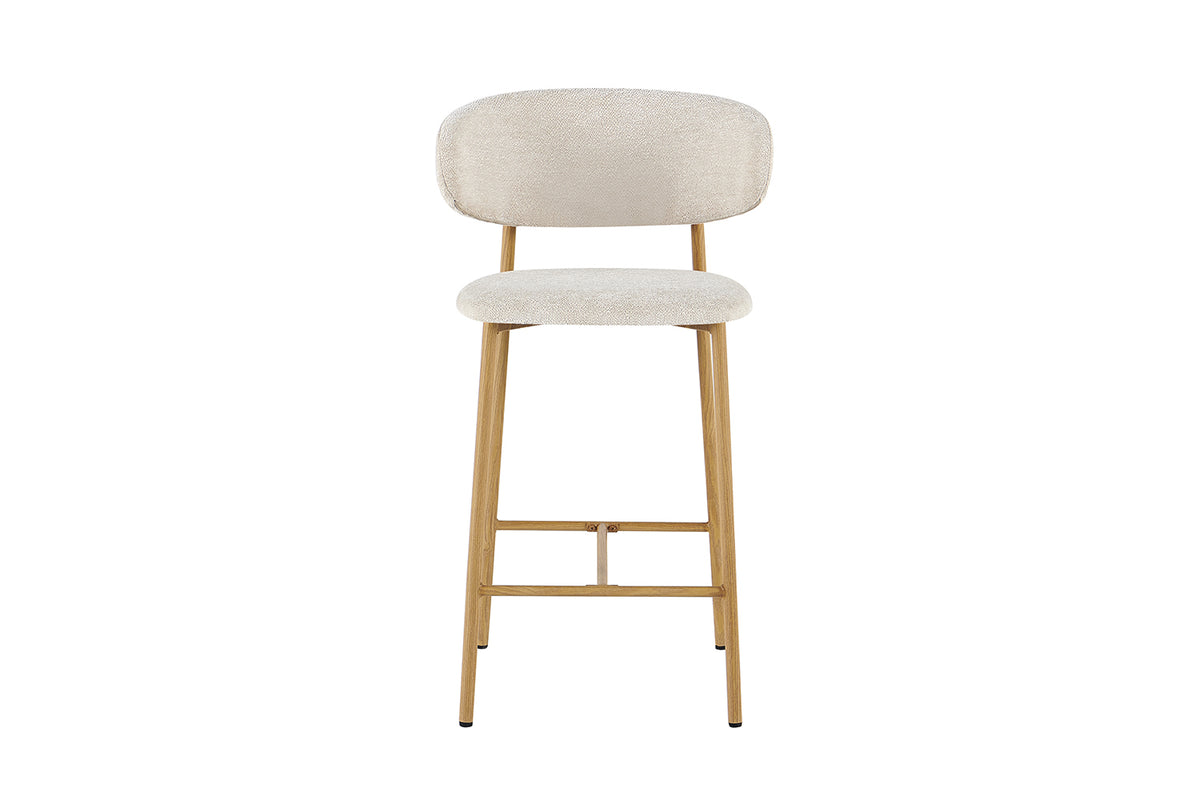 Chaise de comptoir Coco Naturel – Tissu Beige