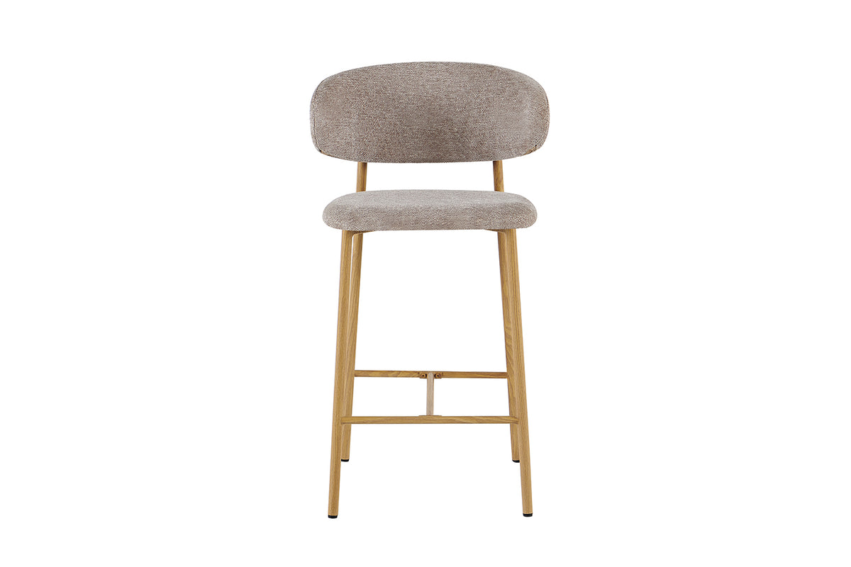 Chaise de comptoir Coco Naturel – Tissu Sable