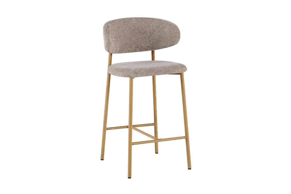 Chaise de comptoir Coco Naturel – Tissu Sable
