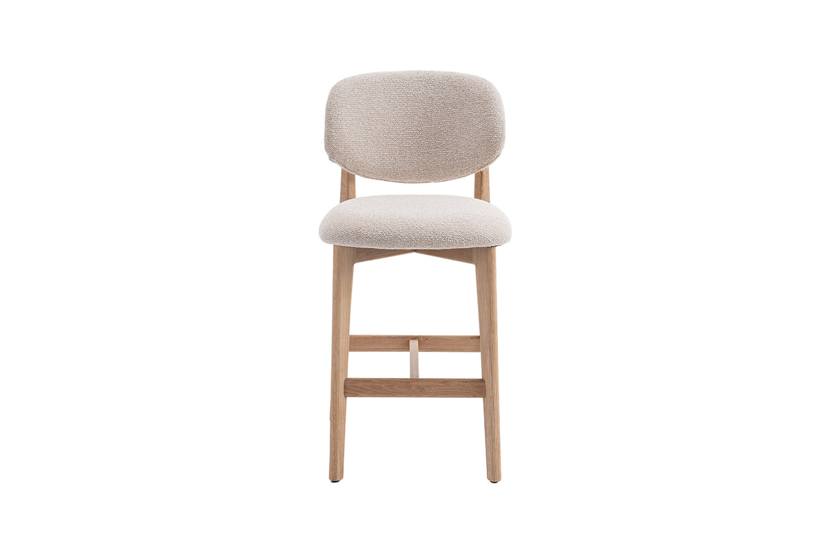 Chaise de comptoir Carmen Chêne Nat. Beige