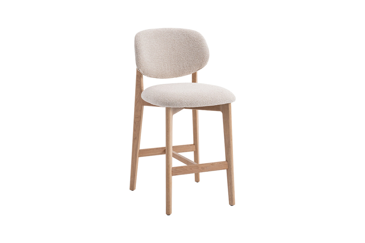 Chaise de comptoir Carmen Chêne Nat. Beige