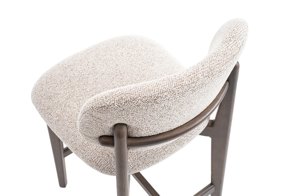 Chaise de comptoir Carmen Chêne Fumé Sable