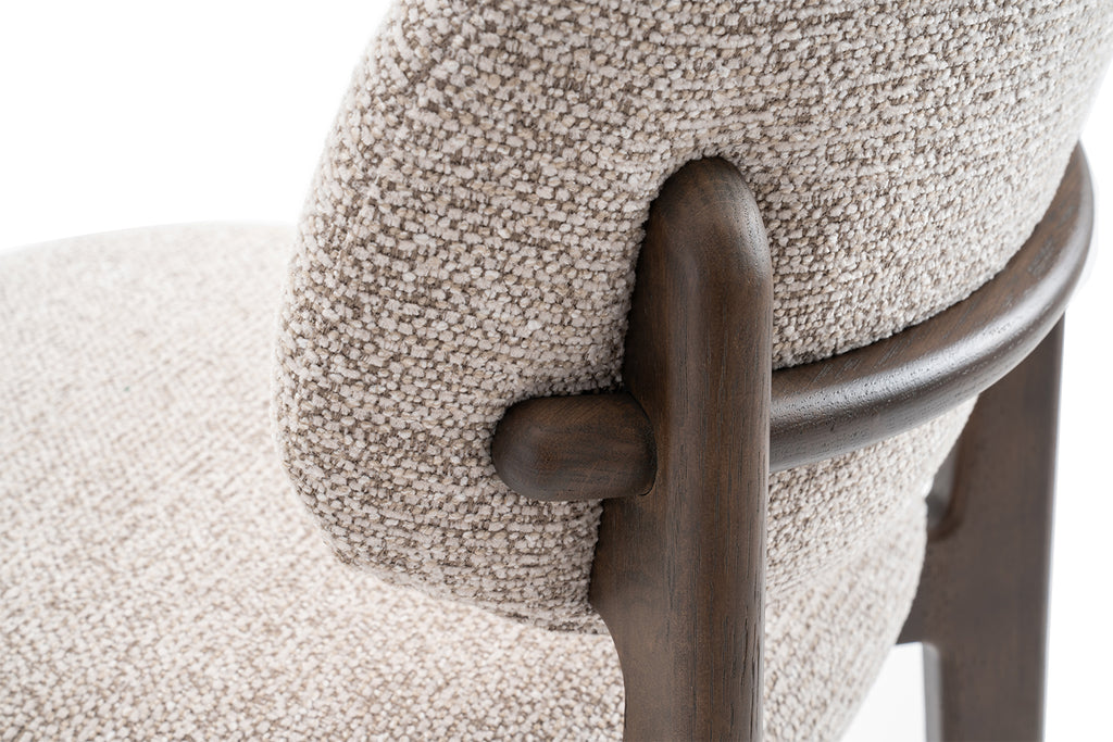 Chaise de comptoir Carmen Chêne Fumé Sable