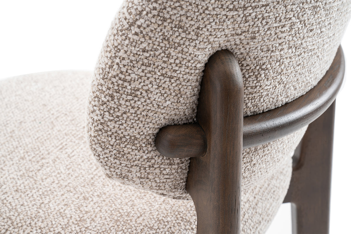Chaise de comptoir Carmen Chêne Fumé Sable