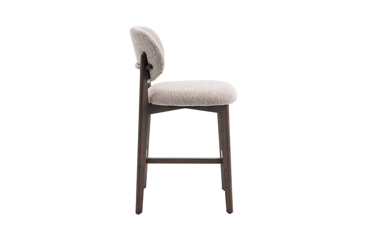 Chaise de comptoir Carmen Chêne Fumé Sable