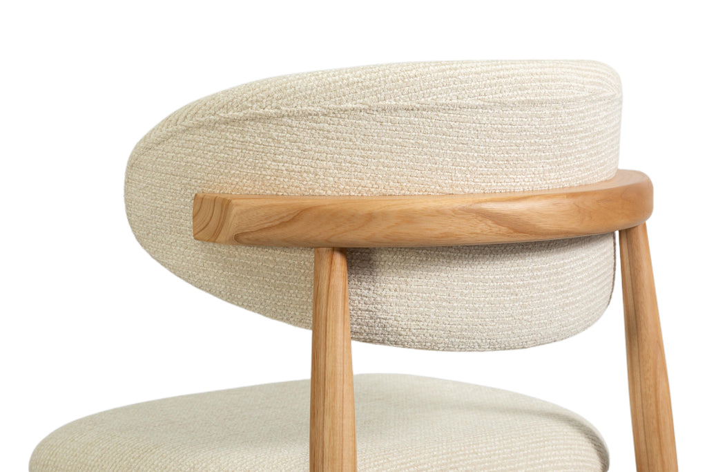 Chaise de comptoir Clara Frêne Naturel Beige