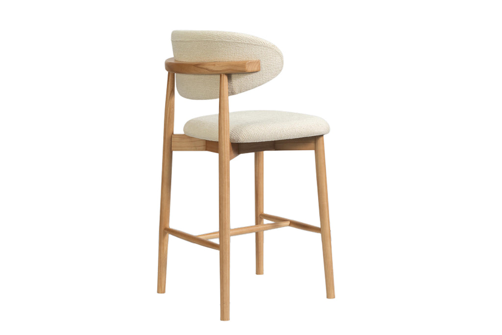 Chaise de comptoir Clara Frêne Naturel Beige