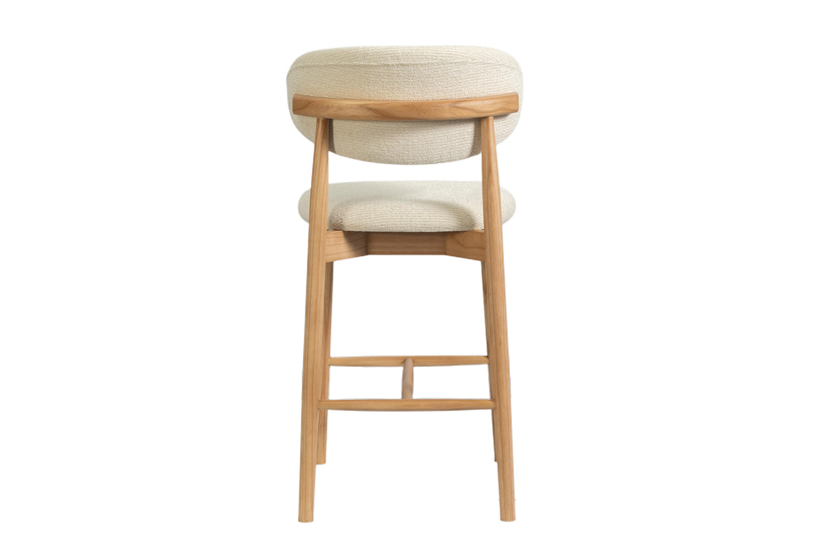 Chaise de comptoir Clara Frêne Naturel Beige
