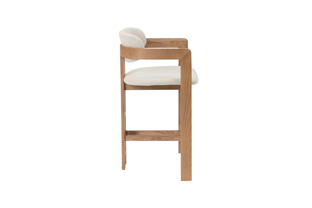 Chaise de comptoir Camille Frêne Nat. Beige