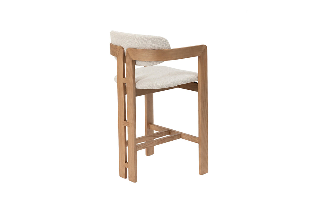 Chaise de comptoir Camille Frêne Nat. Beige