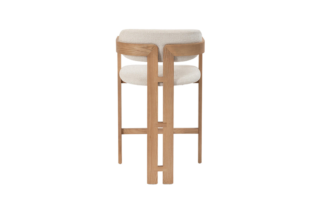 Chaise de comptoir Camille Frêne Nat. Beige