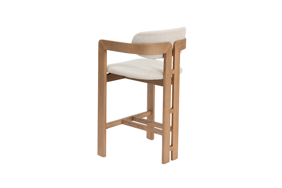 Chaise de comptoir Camille Frêne Nat. Beige