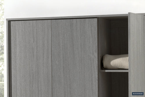 Armoire Ray 3 portes Chêne gris