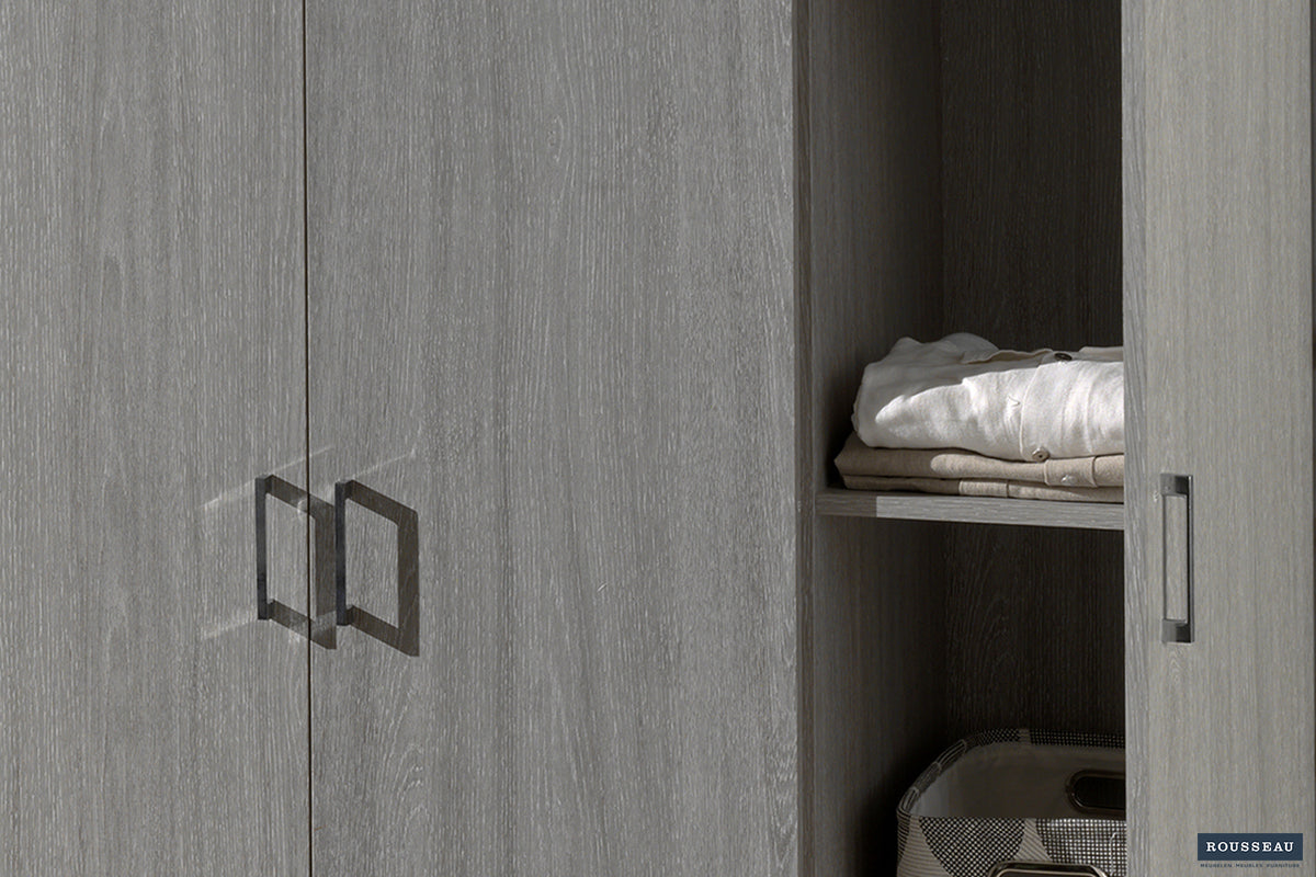 Armoire Ray 3 portes Chêne gris