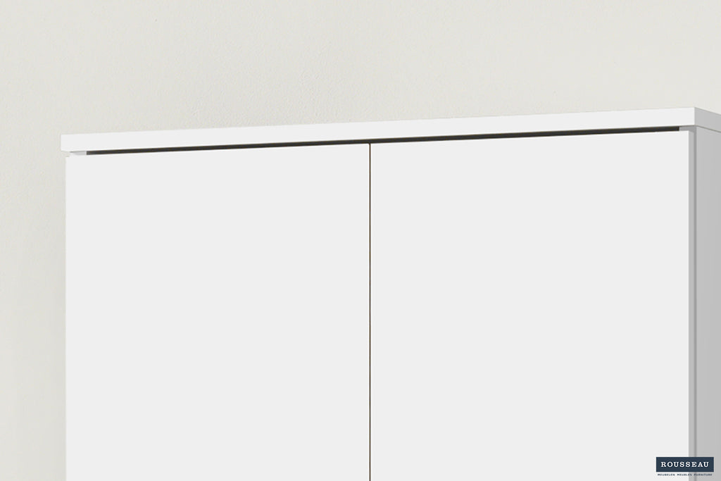 Armoire de rangement Ray 2 portes et 4 étagères Blanc