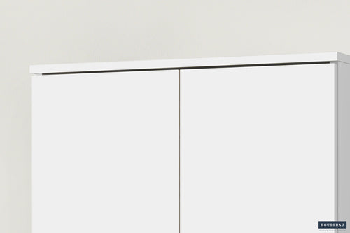 Armoire de rangement Ray 2 portes et 4 étagères Blanc