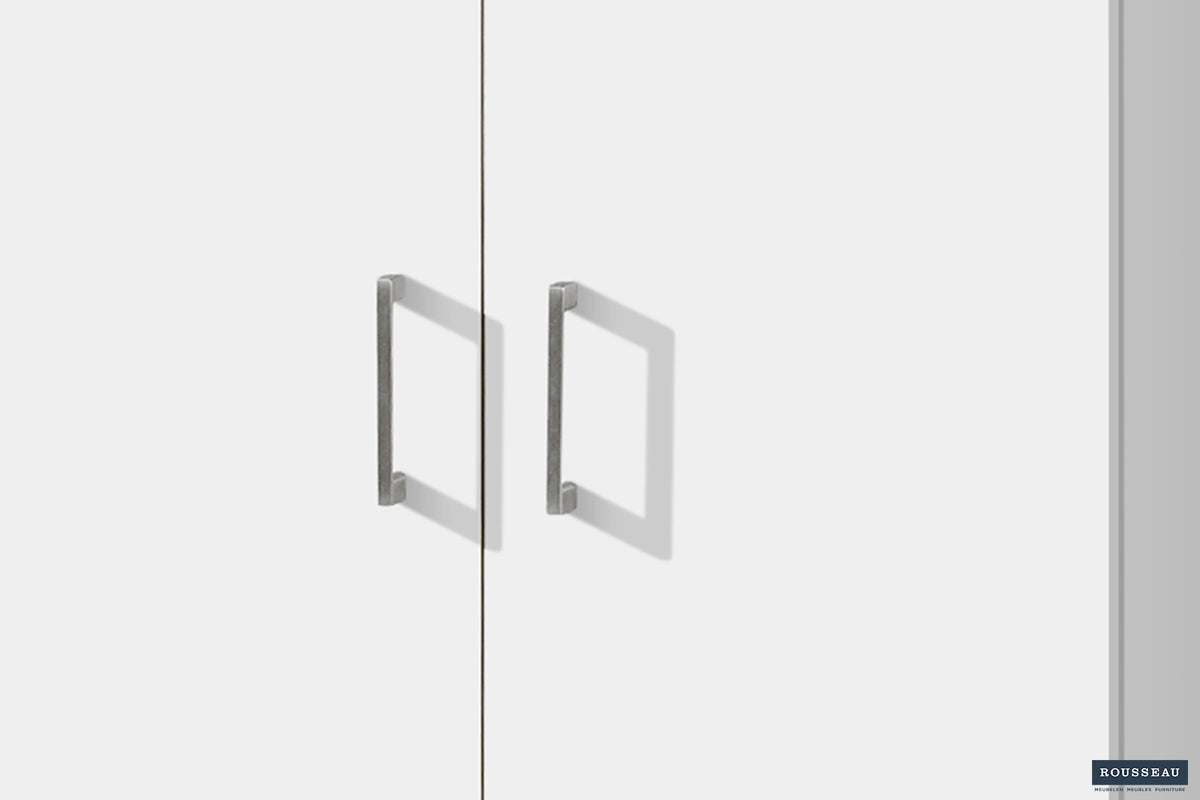 Armoire de rangement Ray 2 portes et 4 étagères Blanc