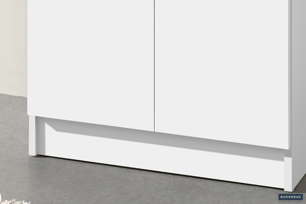 Armoire de rangement Ray 2 portes et 4 étagères Blanc