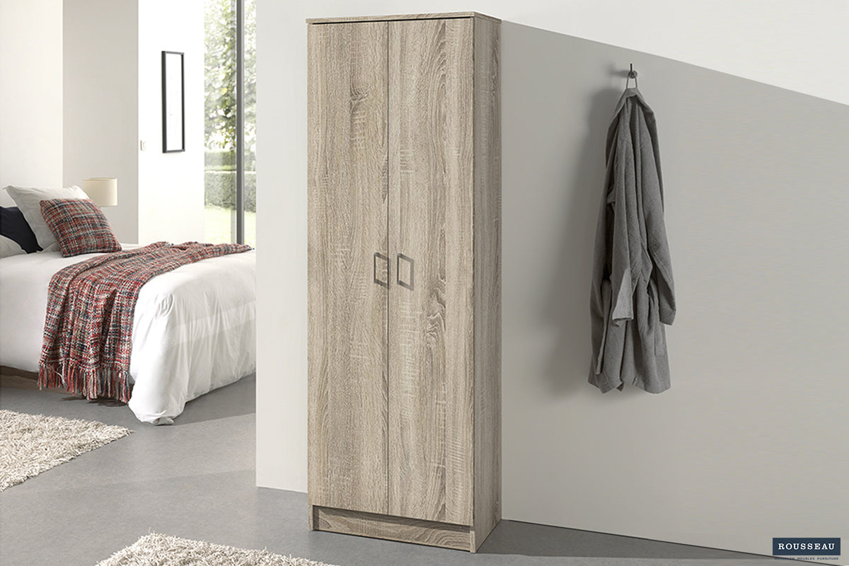 Armoire de rangement Ray 2 portes et 4 étagères Sonoma