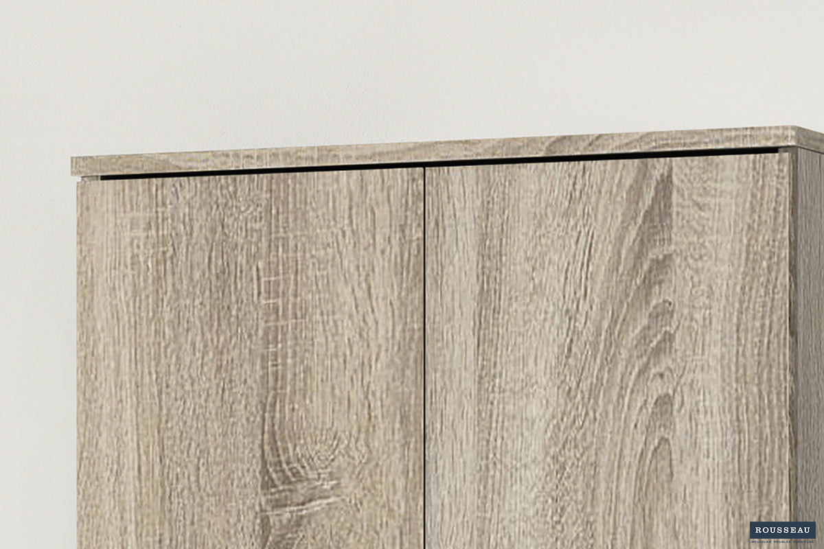 Armoire de rangement Ray 2 portes et 4 étagères Sonoma